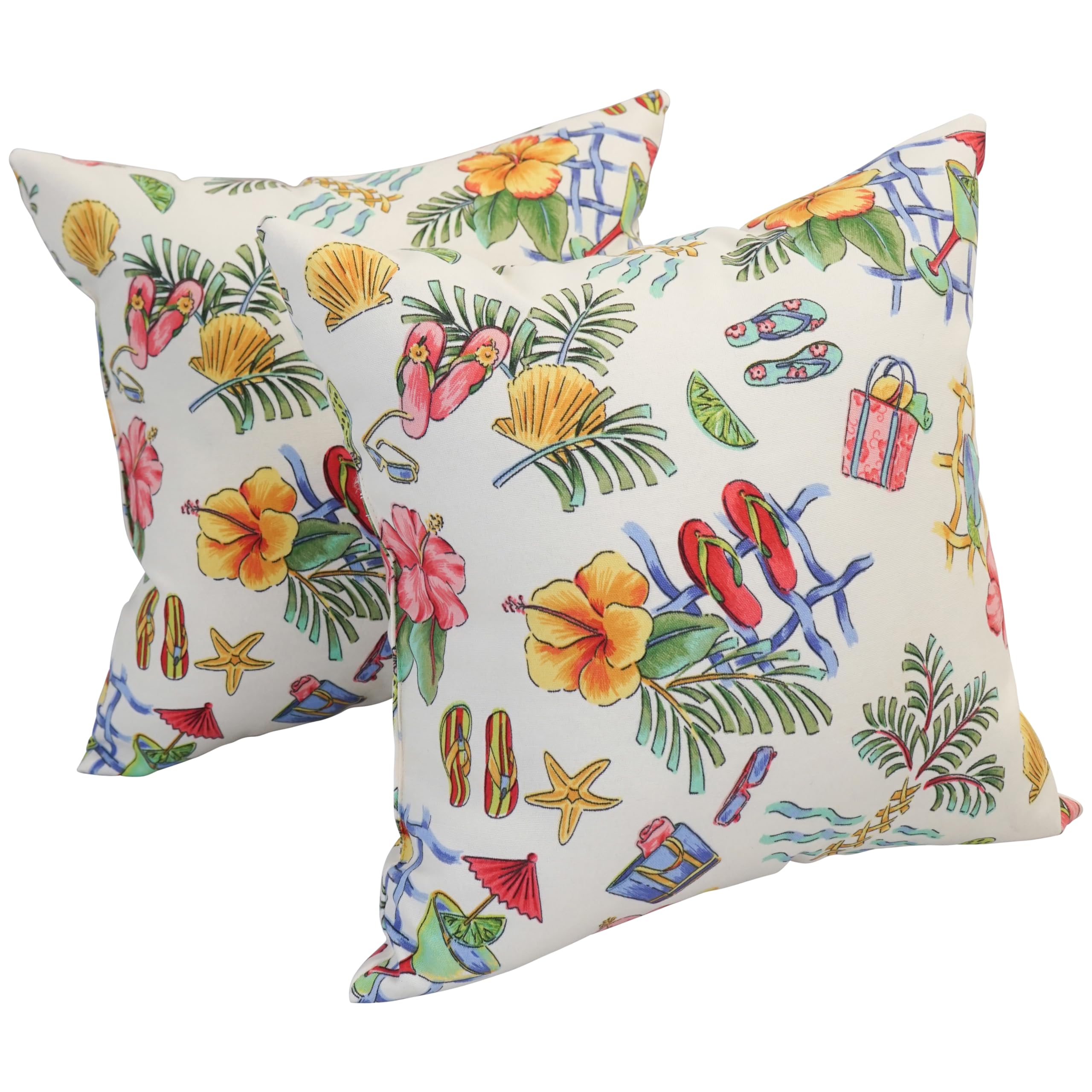 17-Inch Square Polyester Outdoor Throw Pillows (Set Of 2) 9910-S2-Od-065