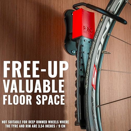 Miniatura 7 de PRO BIKE TOOL Swivel Bike Wall Hanger - Vertical Indoor Storage Mount for 1 Bicycle in Garage or Home - Cycling Rack - Space Saver Holder, Hook for