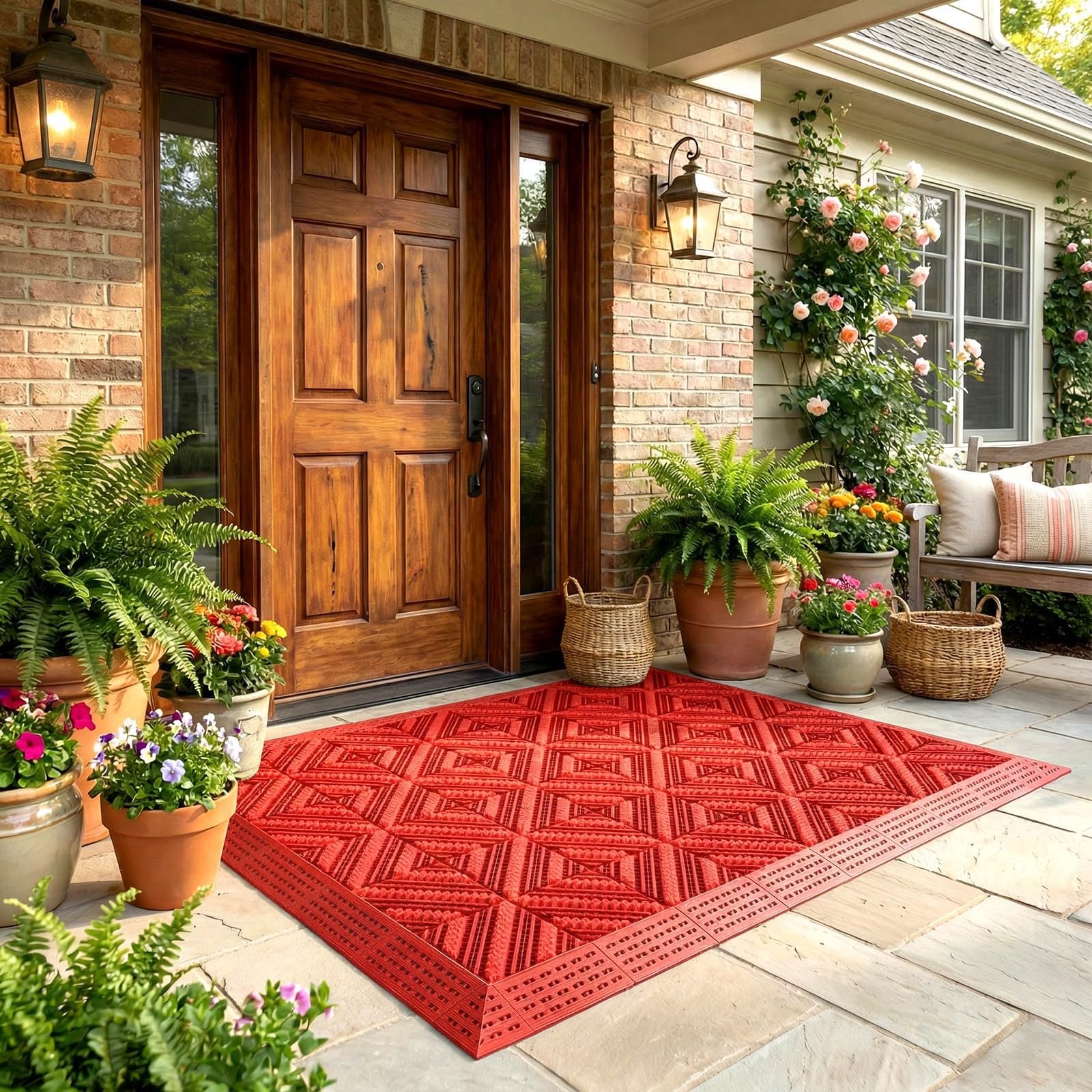 Tapis d'entrée commercial 75x150 cm imperméable et résistant toutes saisons