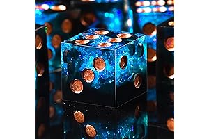 AUSTOR OneW Dice 6 Sided Dice Set, 6 Pcs Resin D6 Dice