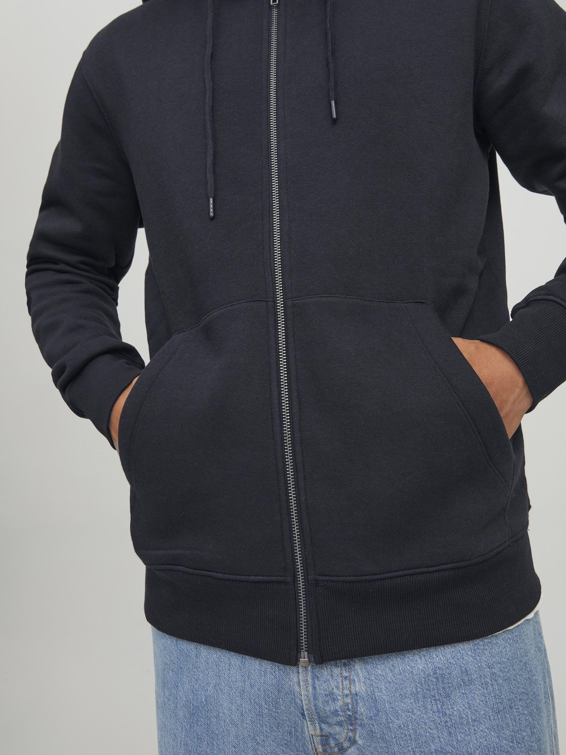 JACK & JONES Zip Hoodie Plain Zip Hoodie