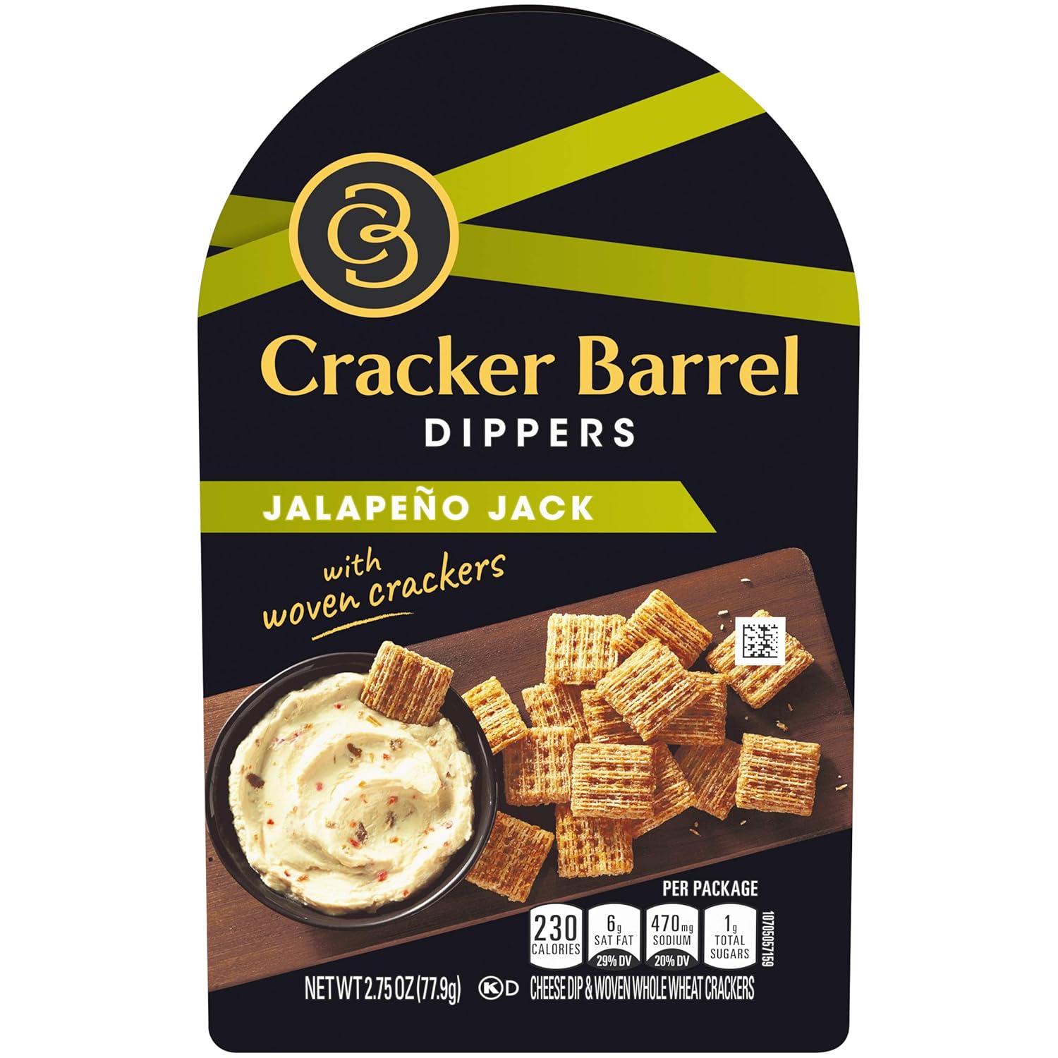 Cracker Barrel Dippers, Jalapeno Jack Cheese Dip & Crackers