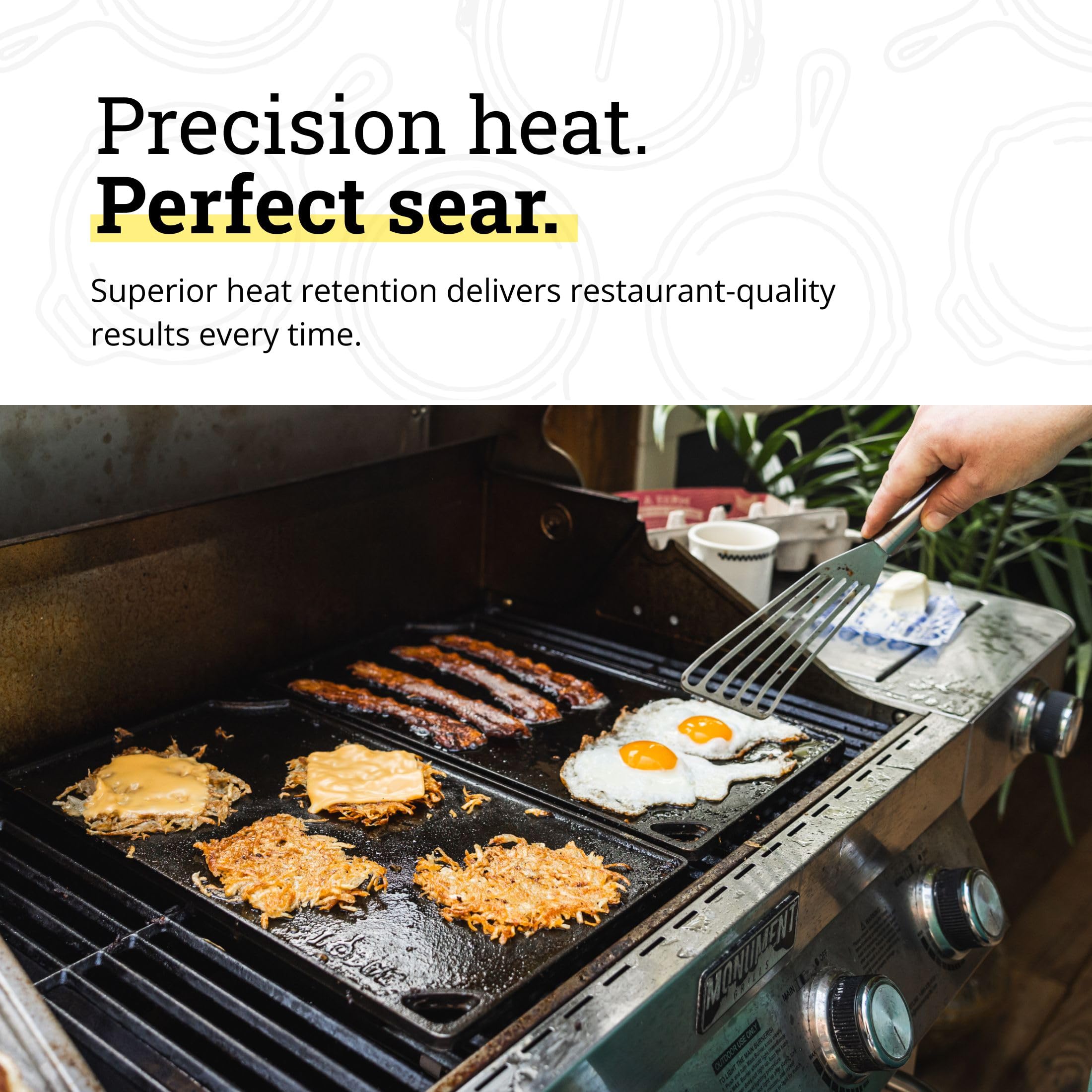 Amazon.com: Lodge Reversible Cast Iron Grill/Griddle Pan 16.75 x