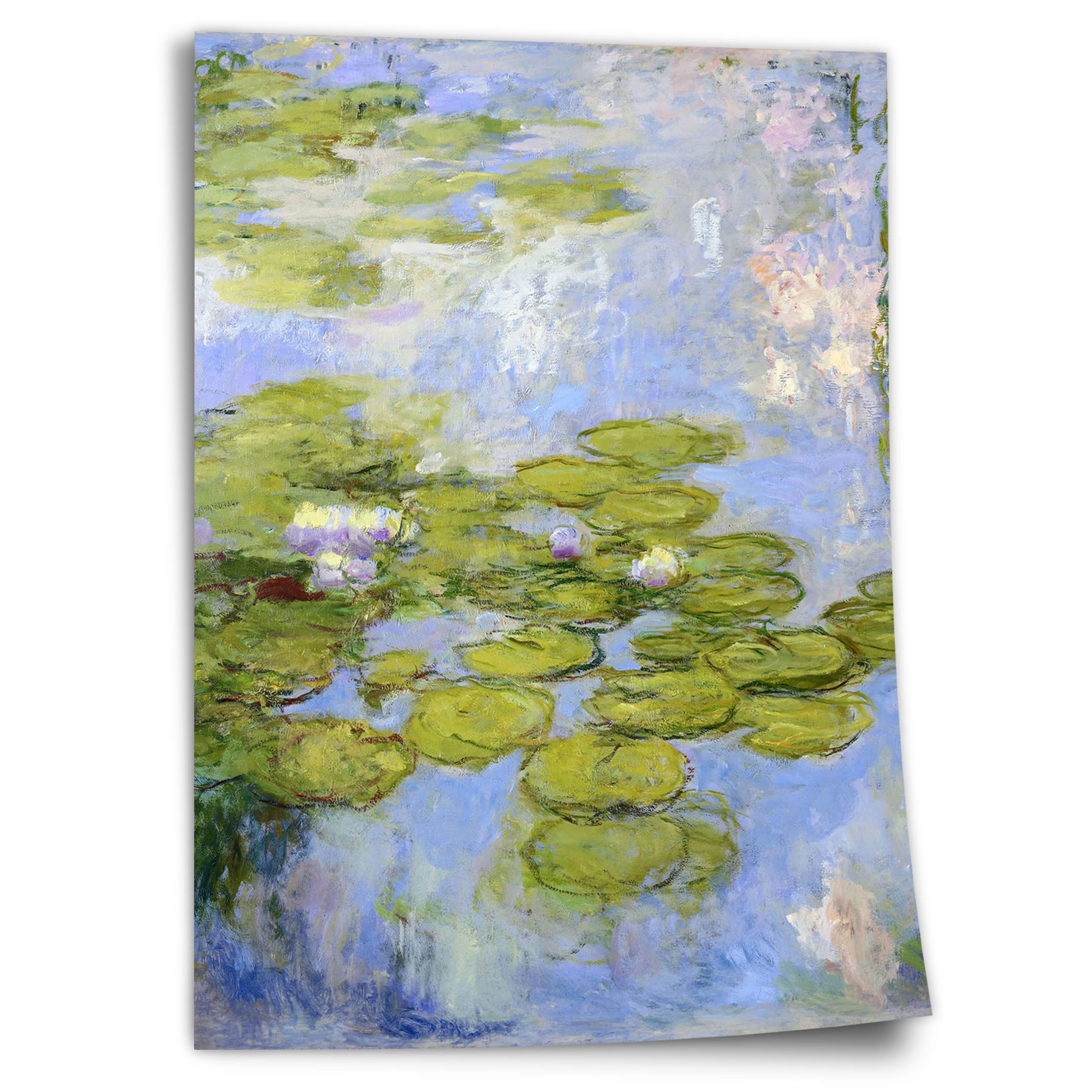 Printistico Claude Monet Cotton Poster: Water Lilies, Unframed Art Print, Mural - A4, A3, A2, A1, A0, Xxl - Living Room, Bedroom, Kitchen, Decoration