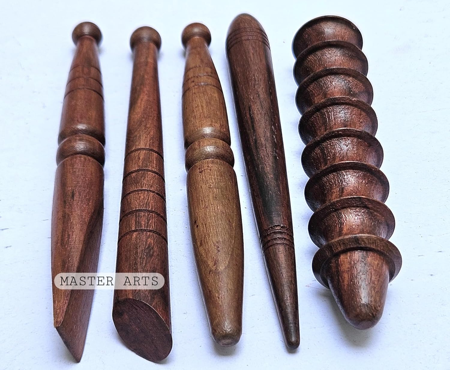 Masterarts Wooden Acupressure THAI Hand Roller Foot Finger Manual Massager, Jimmy In Pure Shisham Wood, Pack of 5 pcs Masterarts Wooden Acupressure THAI Hand Roller Foot Finger Manual Massager, Jimmy In Pure Shisham Wood, Pack of 5 pcs