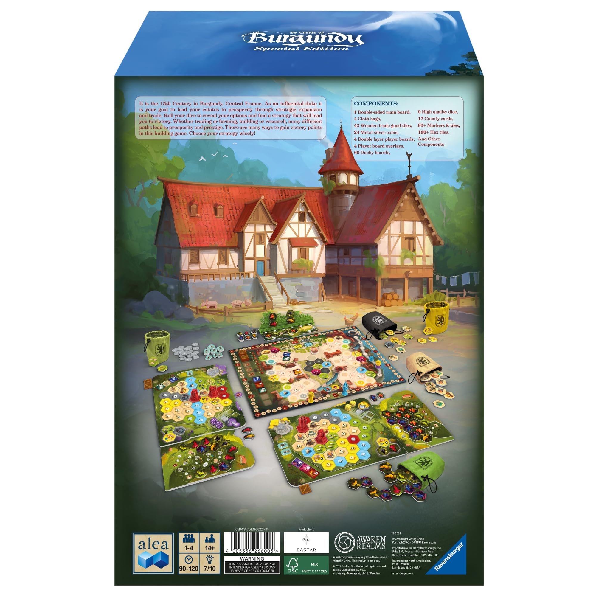 Castles of Burgundy - Special Edition (Kern + Stretching) - Strategiespiel - Europäisches Spiel für Jugendliche und Erwachsene | Ab 14 Jahren | 1-4 Spieler | Durchschnittliche Spieldauer 90-120