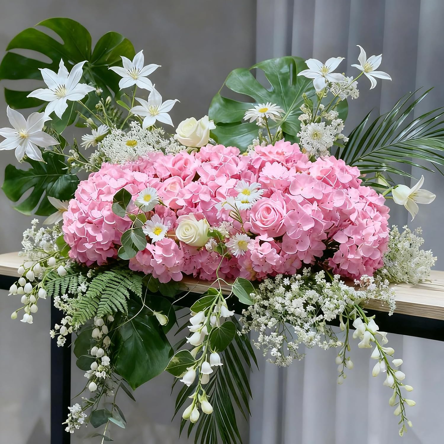 20 Pcs Pink Hydrangea Artificial Flowers Bulk, Faux Hydrangea Flowers Heads, Artificial Fake Silk Hydrangea Flowers with Stems, Pink Flowers Artificial for Decoration Wedding Décor - Image 5