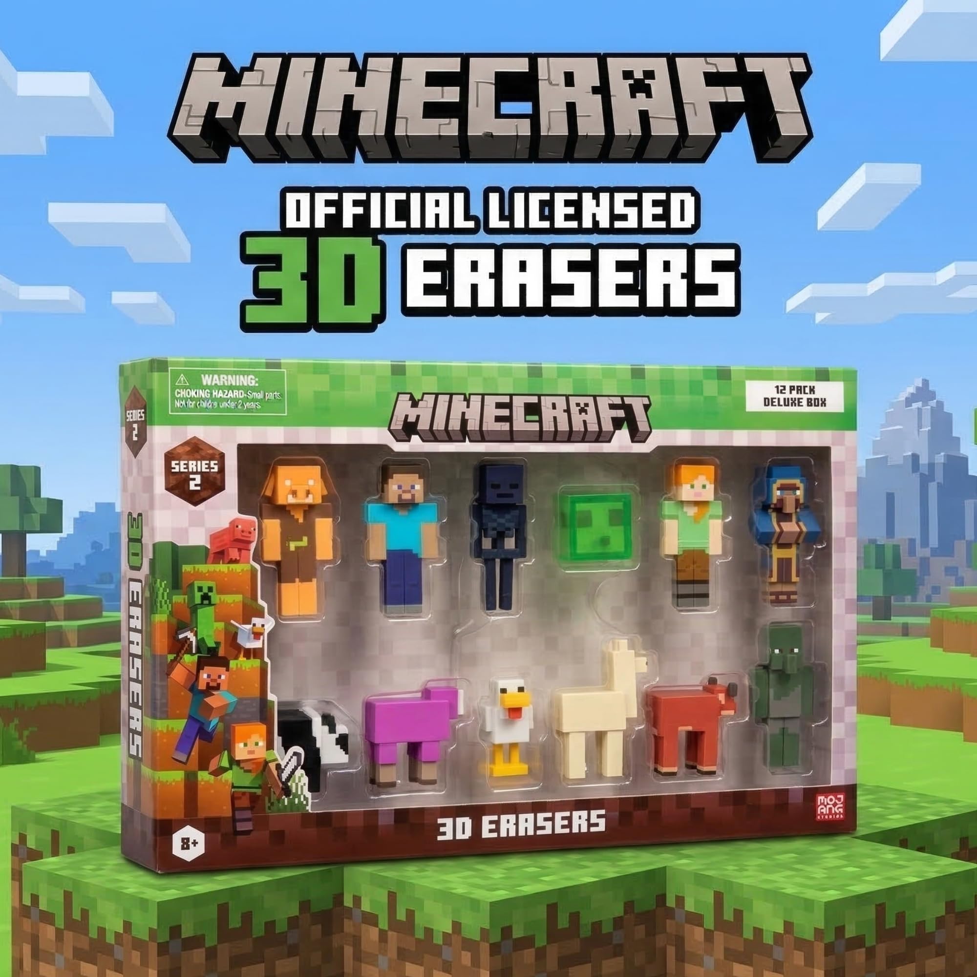 Amazon.co.jp: Minecraft 3D消しゴムシリーズ2コレクターセット – PMI 