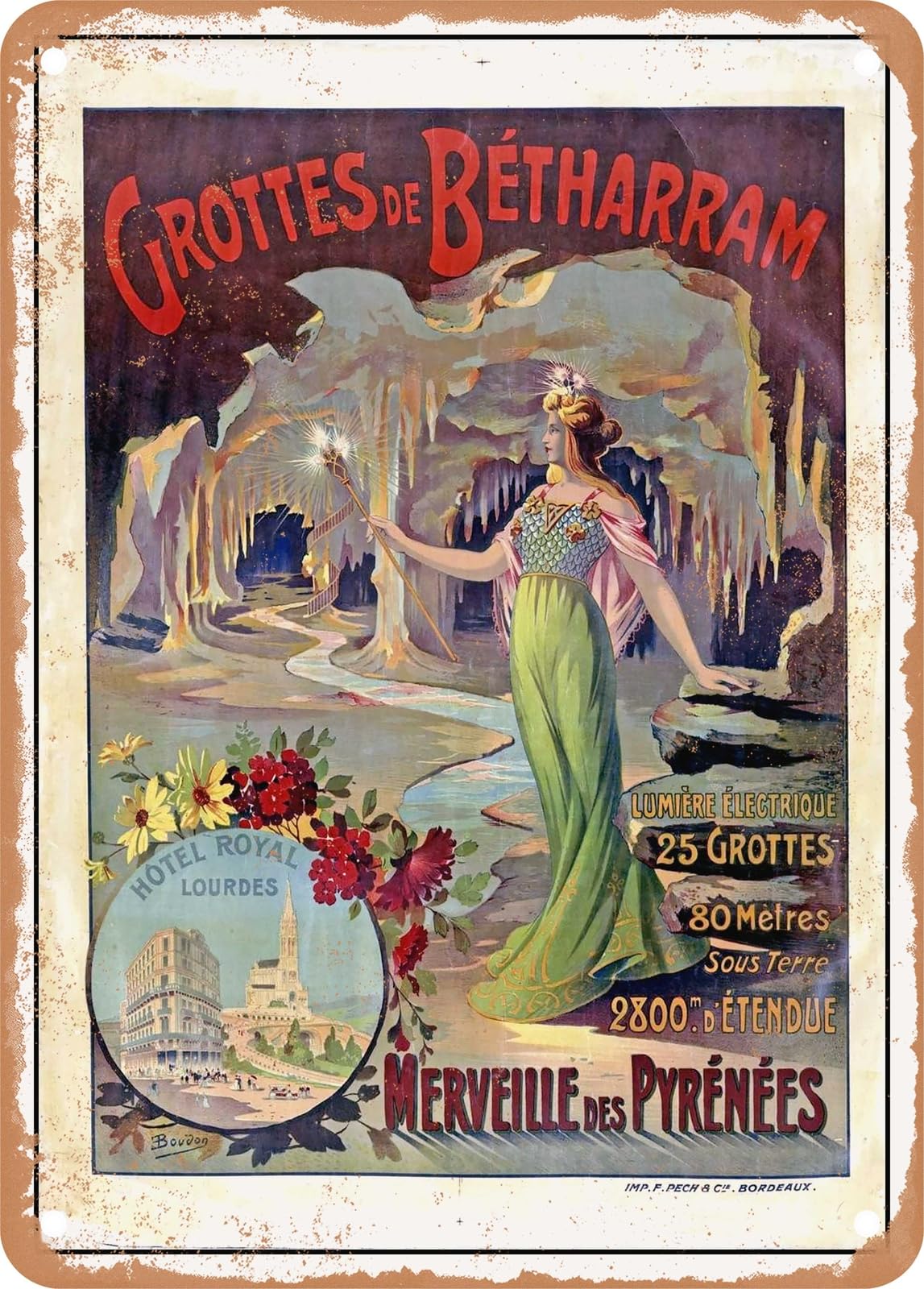 METAL SIGN - 1910 Betharram Caves, Wonder of the Pyrenees Vintage Ad home decor