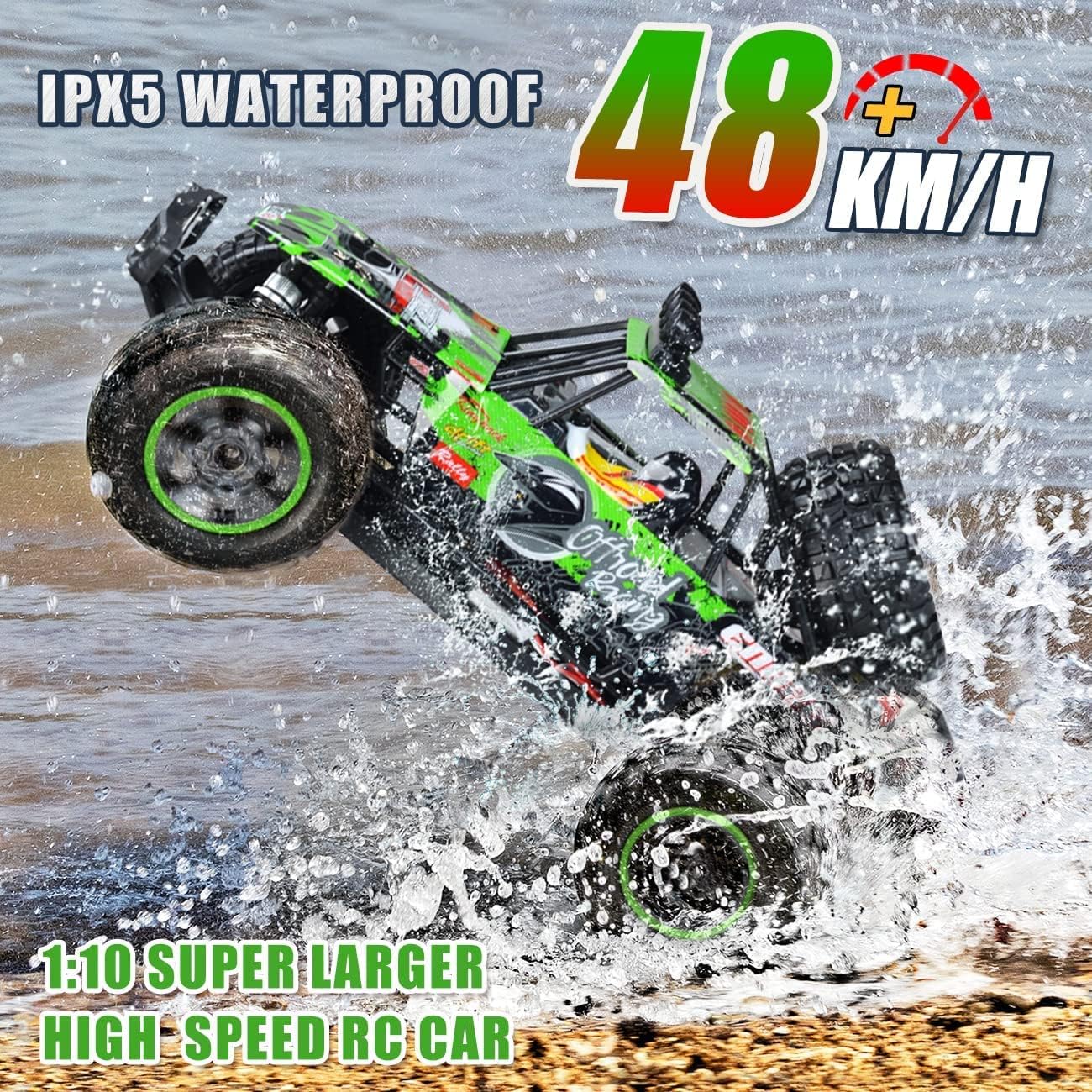 Best Deal Kolegend Remote Control Car 1:10 LED RC Cars 48+ KM/H High Speed 46+ min Play 4WD Off Road Monster Truck with 2 Batteries Toy Gifts for Boy Girl Adult 🛒 Flash Sale Kolegend Remote Control Car 1:10 LED RC Cars 48+ KM/H High Speed 46+ min Play 4WD Off Road Monster Truck with 2 Batteries Toy Gifts for Boy Girl Adult