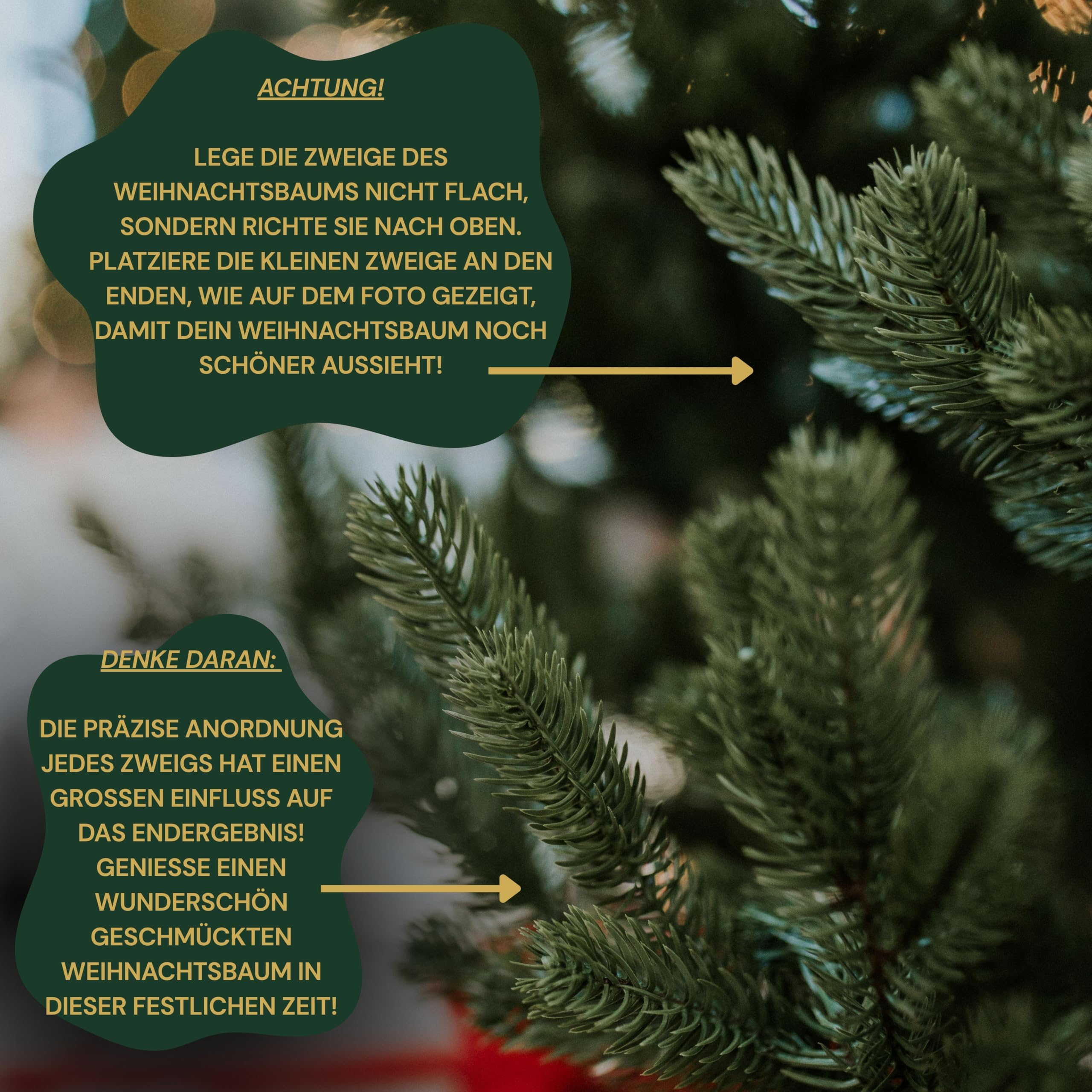 Premium Künstlicher Weihnachtsbaum 180 cm Nordmanntanne [100% Spritzguss] Tannenbaum Künstlich inkl. FSC zertifiziertem Holzständer I Christmas Tree Made in EU