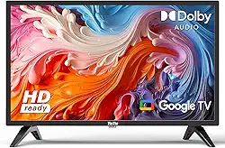 Smart TV HD 720P de 61 cm com Google TV, Smart TV LED Full HD Slim Design ou Monitor com HDMI, Dolby Audio, Controle Remoto por Voz, Stream Live (Modelo 2024)