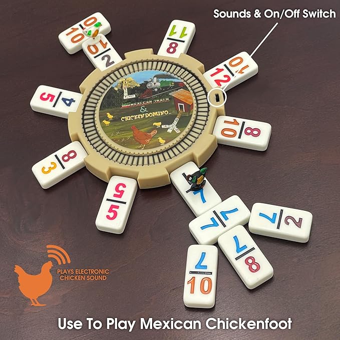 Juego de Dominó Doble 15 Mexicano y Pollo en Estuche de Aluminio - 136 Fichas Multicolor miniatura 6