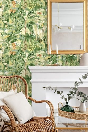 Miniatura 2 de Tommy Bahama - Papel tapiz para despegar y pegar, papel tapiz botánico para dormitorio, tocador, cocina, vinilo, cobertura de 30.75 pies cuadrados