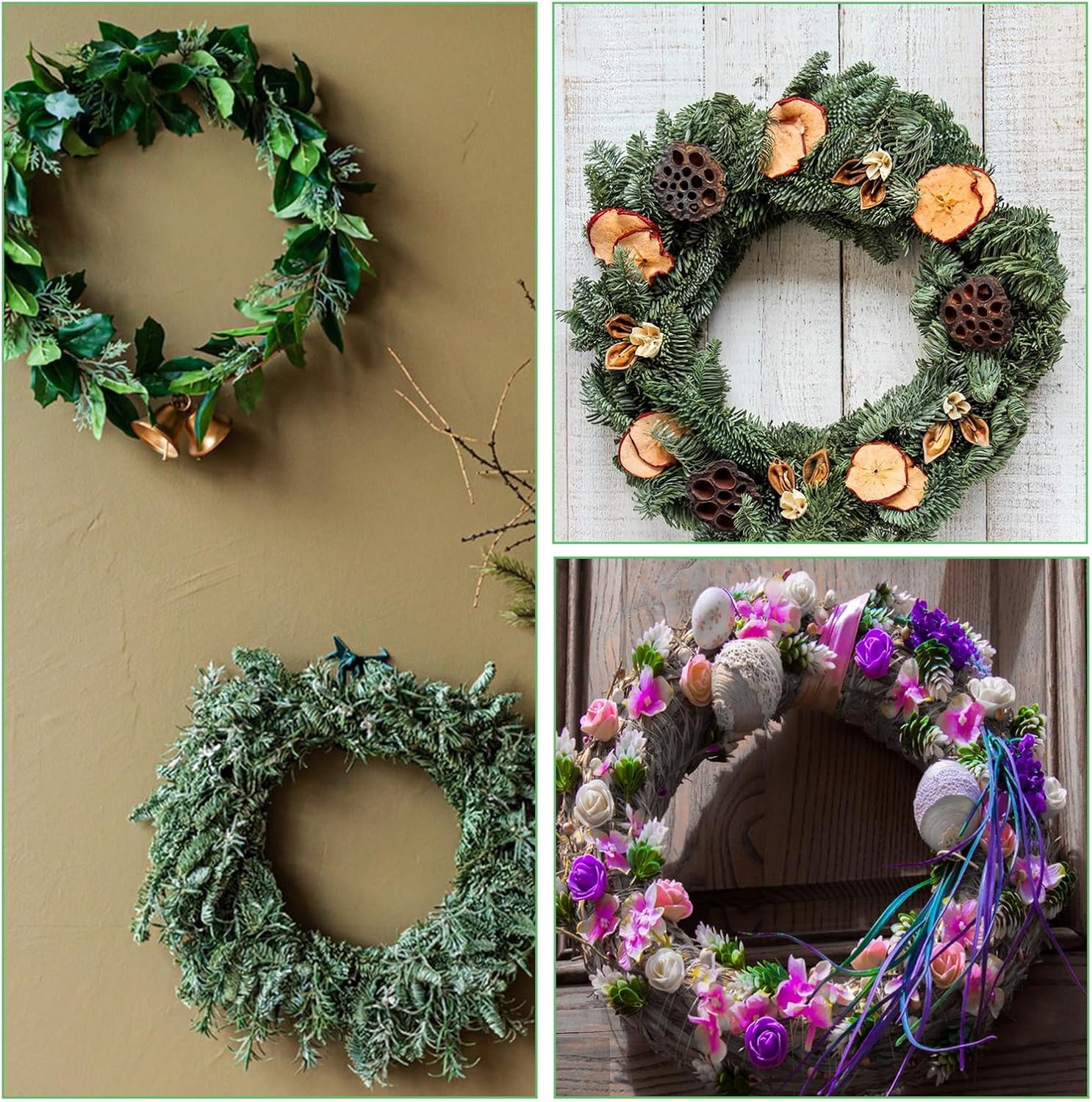 SHUESS 15PCS 12 Inch Wooden Bamboo Floral Hoops Wreath Rings, Large Wood Hoop for Crafts, Bamboo Wreath Macrame Hoop Rings for DIY Wedding Decor Dream Catcher