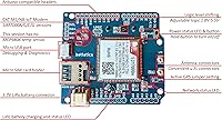 Vista 3 de SIM7000 LTE CAT-M1 NB-IoT Celular + GPS + Kit de protección de antena para Arduino (SIM7000A)