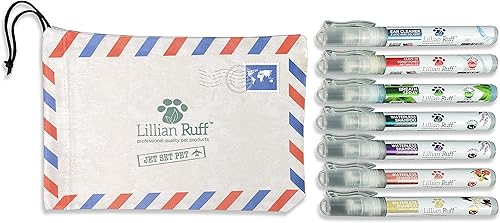 Miniatura 3 de Lillian Ruff Kit de viaje para perros Spray de aseo para perros para viajes de aerolínea, campamento de perros, playa para perros 4 champú