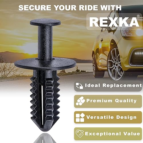 Miniatura 6 de Rexka 10 piezas Fender Liner Wheelhouse Liner Splash Shield Under Cover Bumper Cover Remache Push Type Retainer Clip Sujetadores para Mercedes Benz