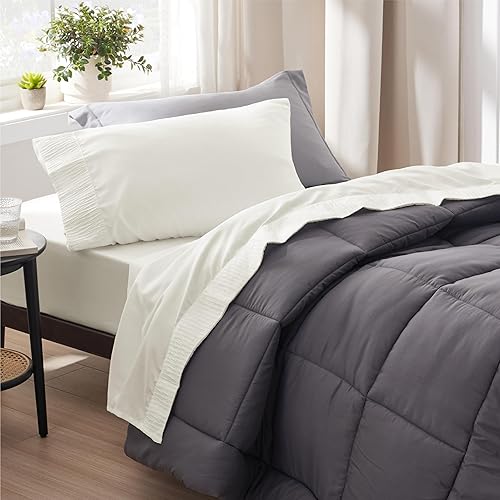 Miniatura 5 de Bedsure Sábanas para dormitorio individual XL, sábanas suaves extra largas para cama individual, 3 piezas, sábanas de lujo marfil de hotel, tamaño