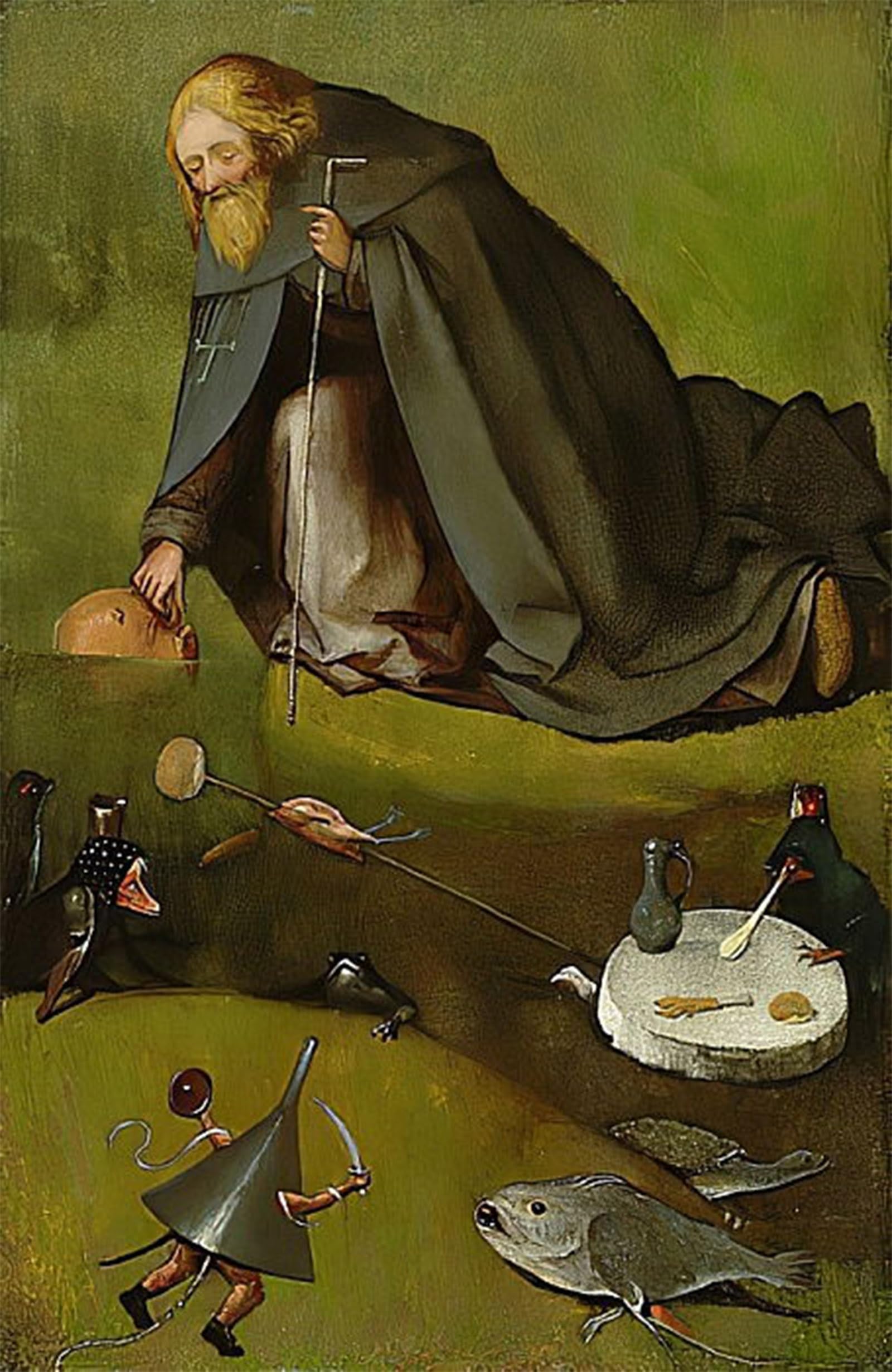 ARTXLXXBN Famous Painting Art Wall Decor Abstract Art Picture Christ Mocked with Thorns. by Hieronymus Boske Animal Pictures for Home Decor 60x90cm