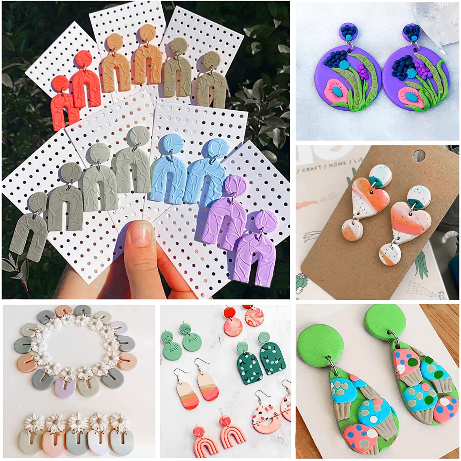 Uitsteekvormen van polymeerklei, 118 stuks kleisnijders voor sieraden van polymeerklei, oorbel van kunststof met oorbellen, oorbellen voor het maken van sieraden Uitsteekvormen van polymeerklei, 118 stuks kleisnijders voor sieraden van polymeerklei, oorbel van kunststof met oorbellen, oorbellen voor het maken van sieraden