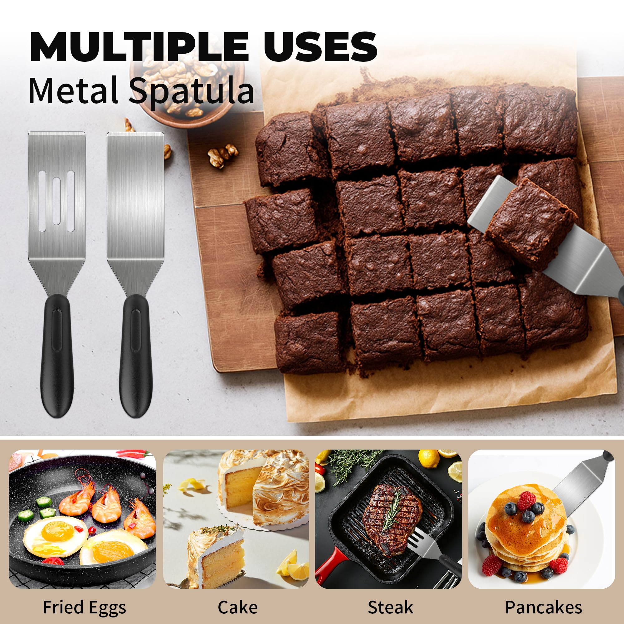 Stainless Steel Mini Spatulas - 2PC Set -4
