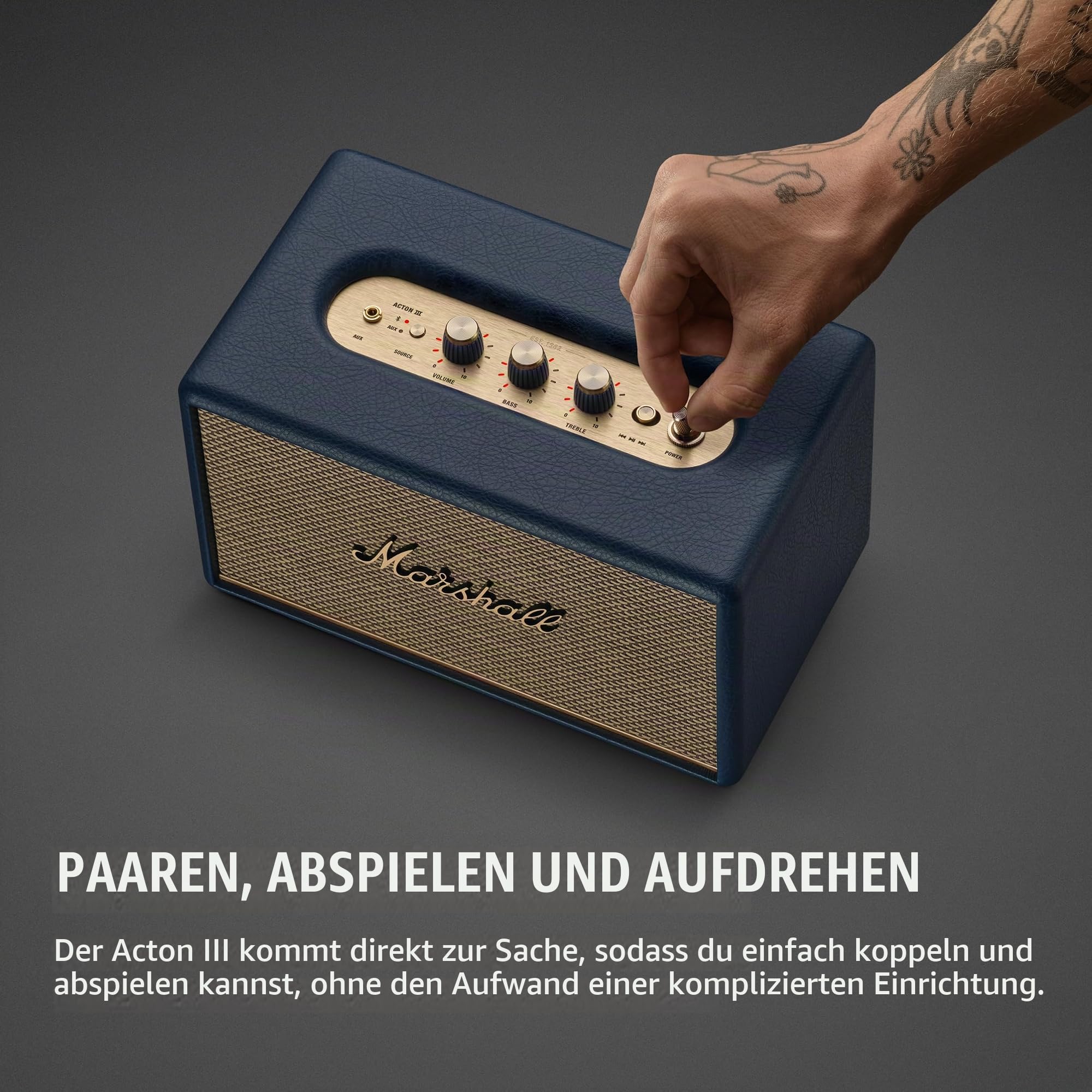 Marshall Acton III BT, Midnight Blue – Ansicht 3