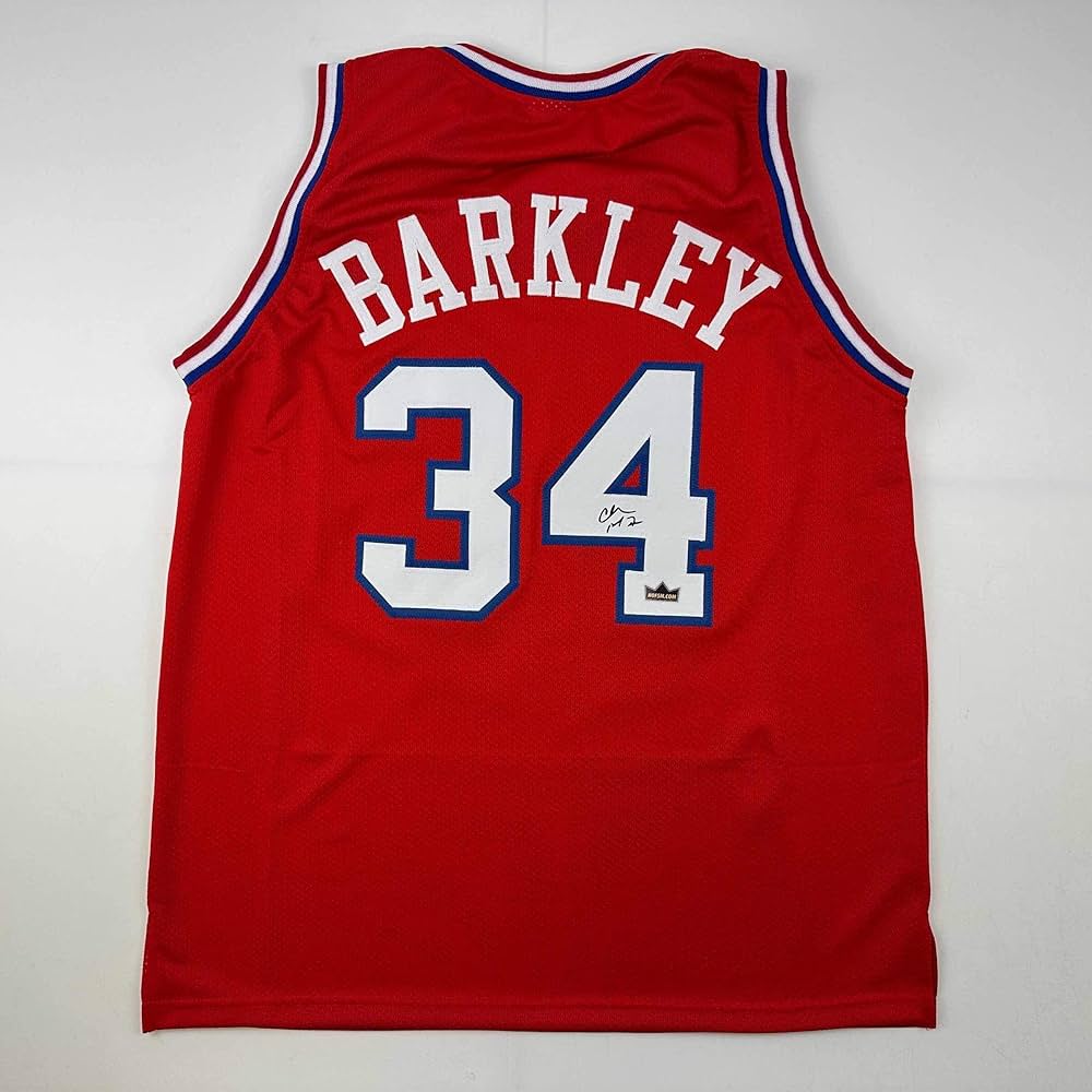 Facsimile Autographed Charles Barkley Philadelphia Red