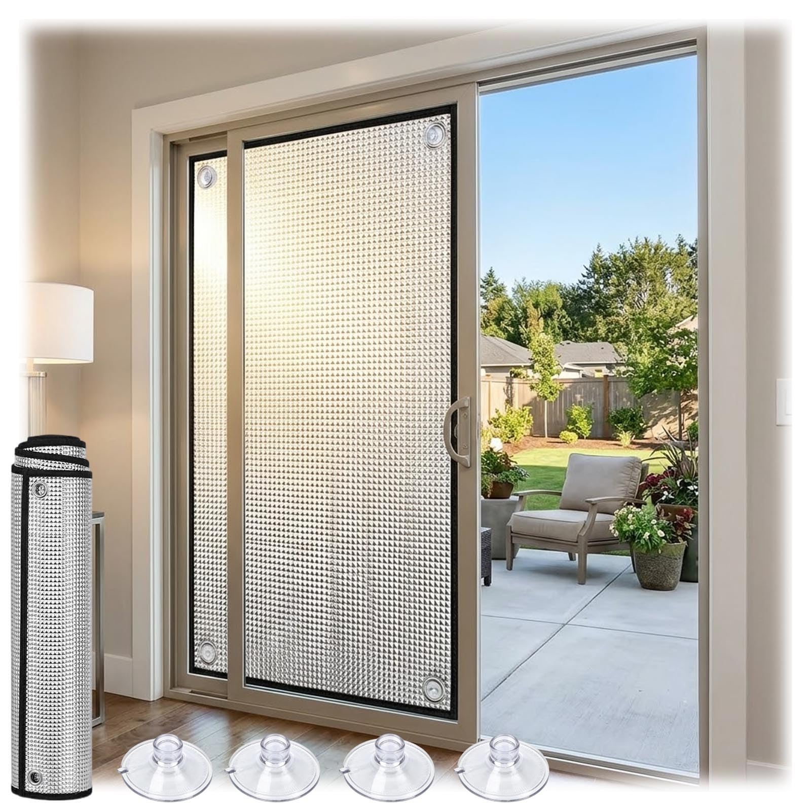 Aluminiumfolie Fensterfolie Mit Saugnäpfen, 8mm Verdunkelungsrollo Sonnenschutzfolie Fenster Innen Reflektierend Sichtschutz Thermo Für Schlafzimmer Wohnmobil Und Dachfenster(Schwarz,130x160(cm))