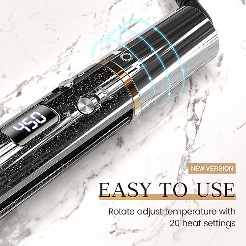 Miniatura 2 de Plancha y rizador de cabello 2 en 1, planchas planas para cabello afroamericano, plancha alisadora rizadora de 1 pulgadanegro