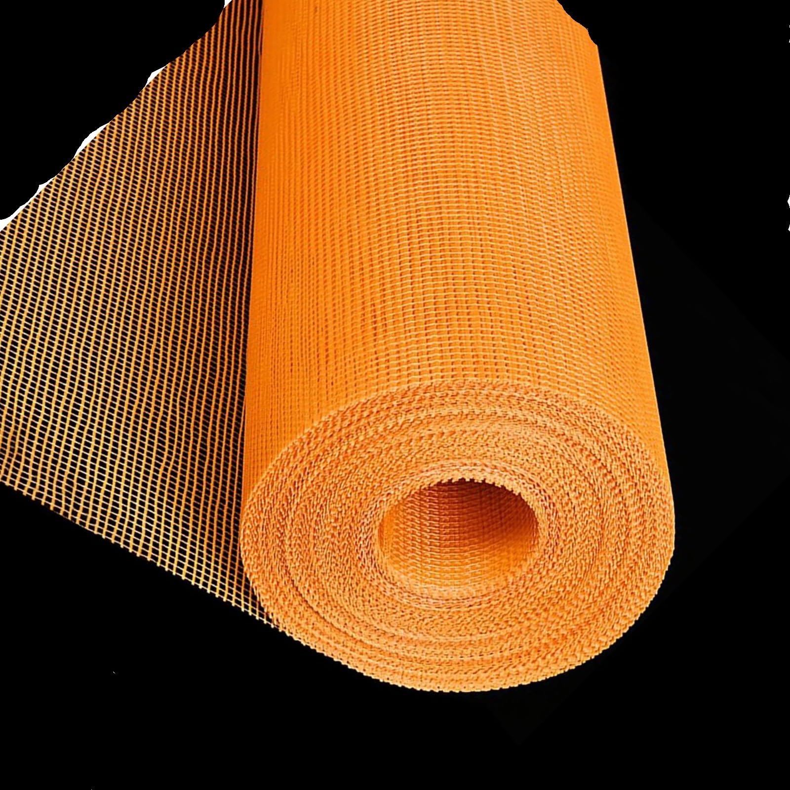 1 pieza rollo de malla de fibra de vidrio de alta resistencia para hormigón y yeso - cinta autoadhesiva para reparación de paneles de yeso, 164 a 656 pies (naranja, 200 mx0,4 cm)