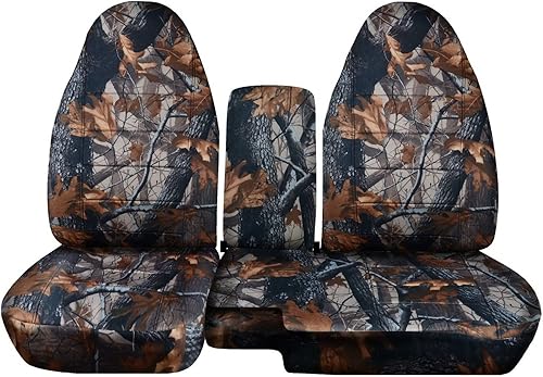 Miniatura 6 de TOTALLY COVERS Compatible con fundas de asiento de camión de camuflaje Ford RangerMazda Serie B 1998-2003 (banco dividido 6040) con consola