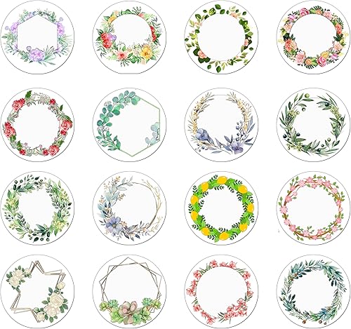 Miniatura 52 de Etiquetas adhesivas redondas personalizadas, impermeables, para fiestas, cumpleaños, bodas, baby shower, novias, reuniones familiares hechas a mano