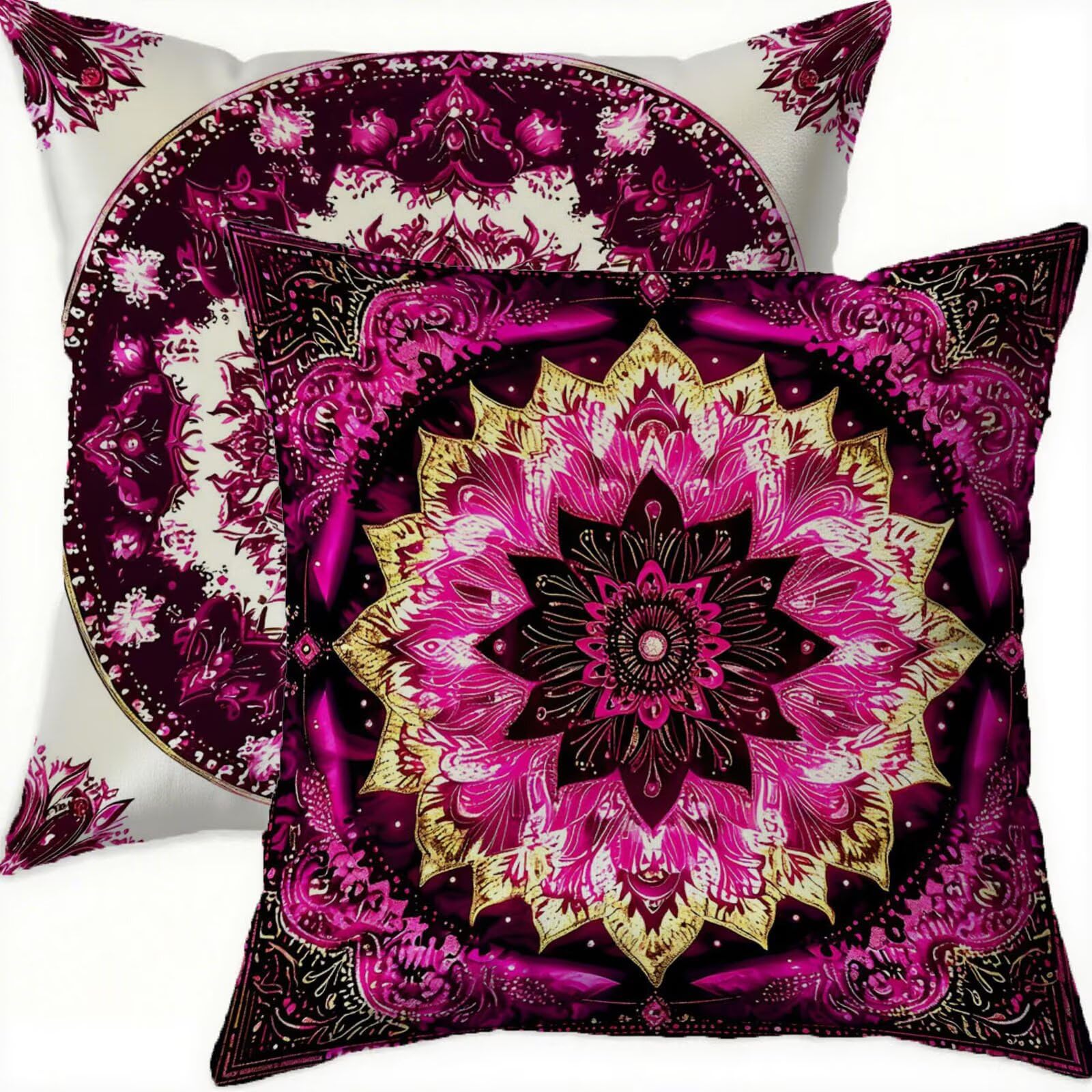 Housse coussin 80x80 velours imperméable avec fermeture invisible