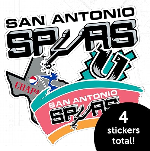 Miniatura 5 de Desert Cactus San Antonio Spurs - Calcomanía de vinilo con licencia oficial de la NBA, para laptop, botella de agua, álbum de recortes para