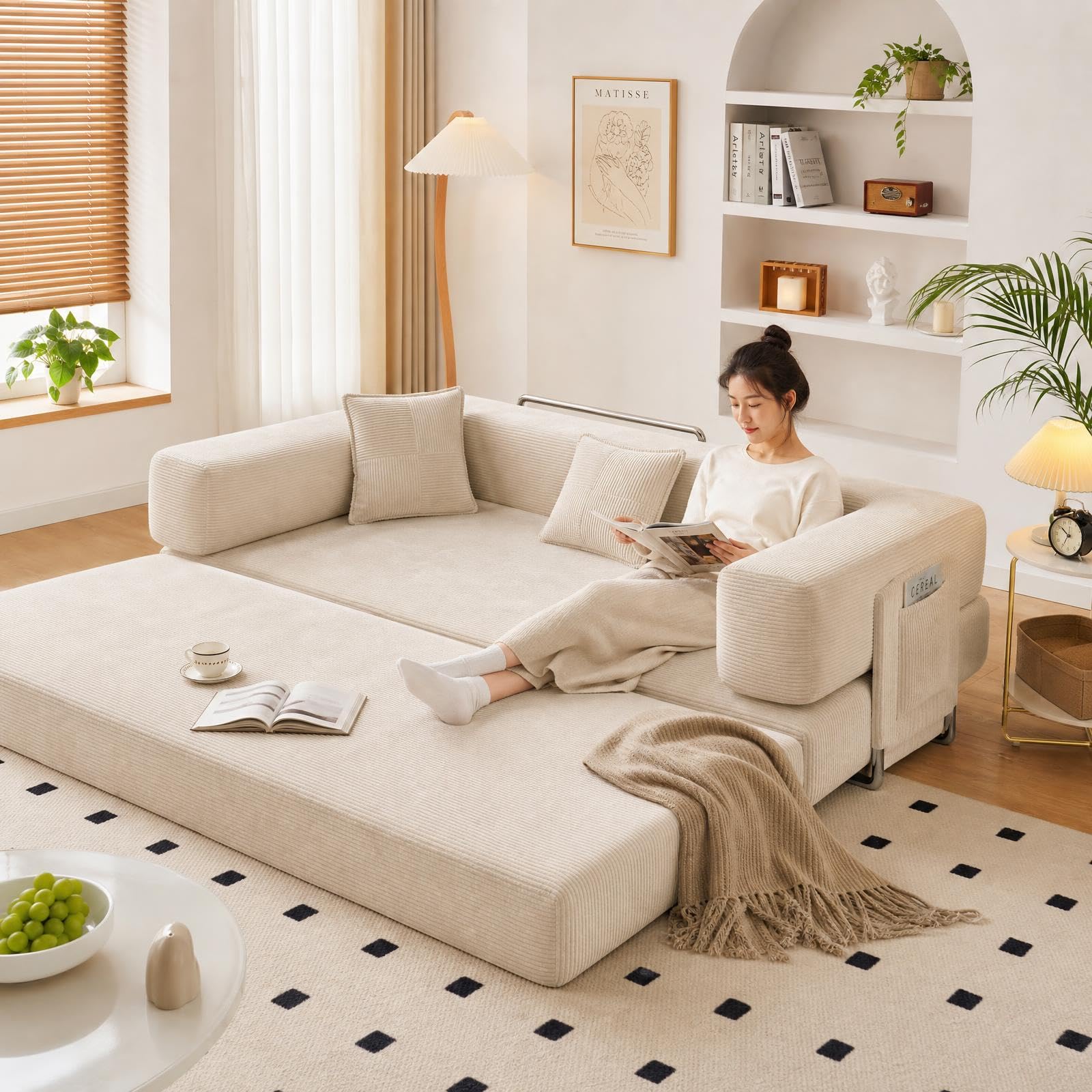Amazon | 【完成品】 ソファーベッド 2人掛け フロアソファ 幅180cm