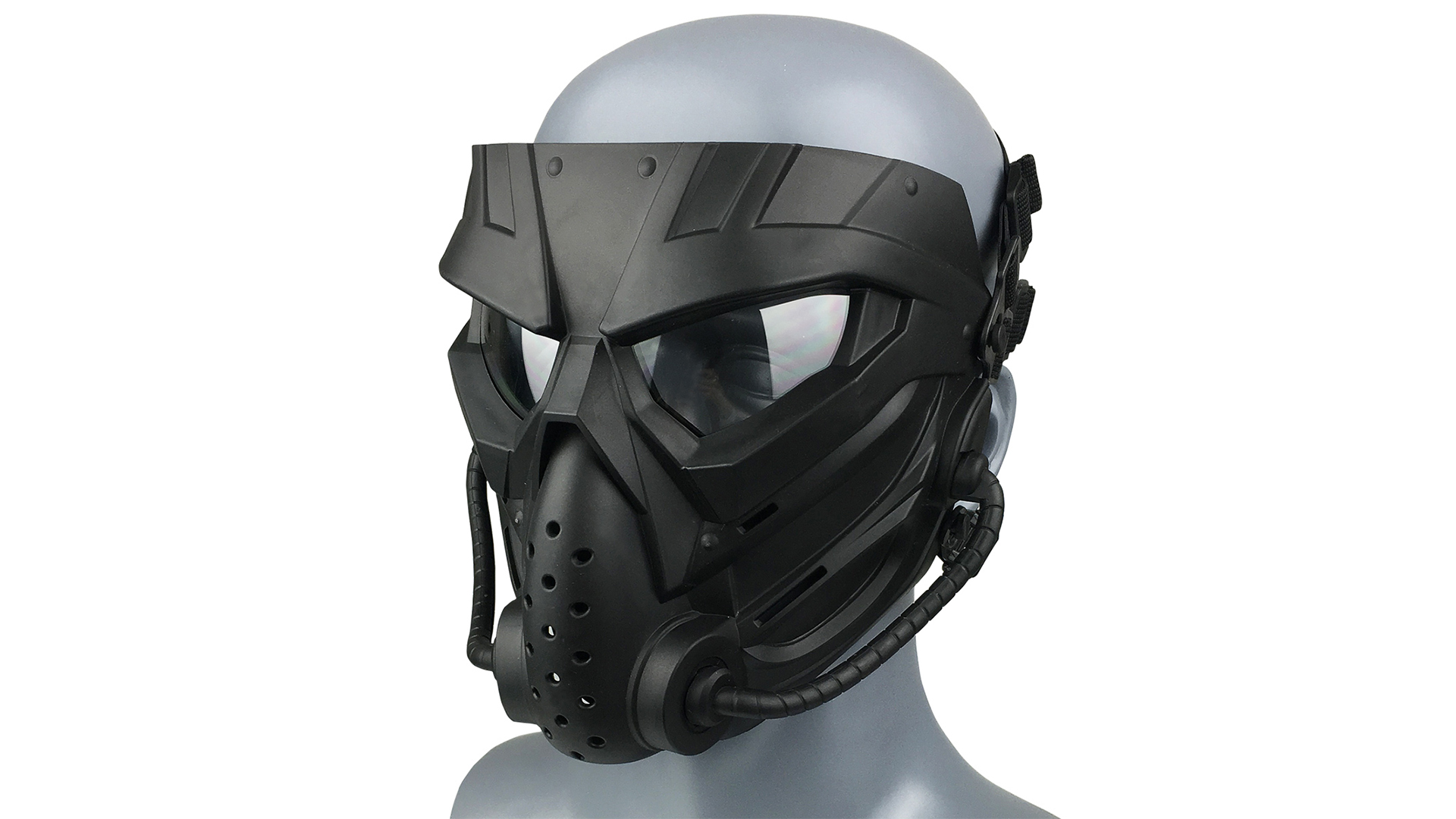 Gunyoo Masque Airsoft Extraterrestre – Intégral, Visière Antibuée, Polycarbonate, Chocs, 18x18,2 Cm, 281g