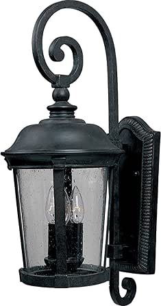 Maxim Dover DC-3 Light Outdoor Wall Lantern in Mediterranean style-10 Inches Wide by 24.5 inches high