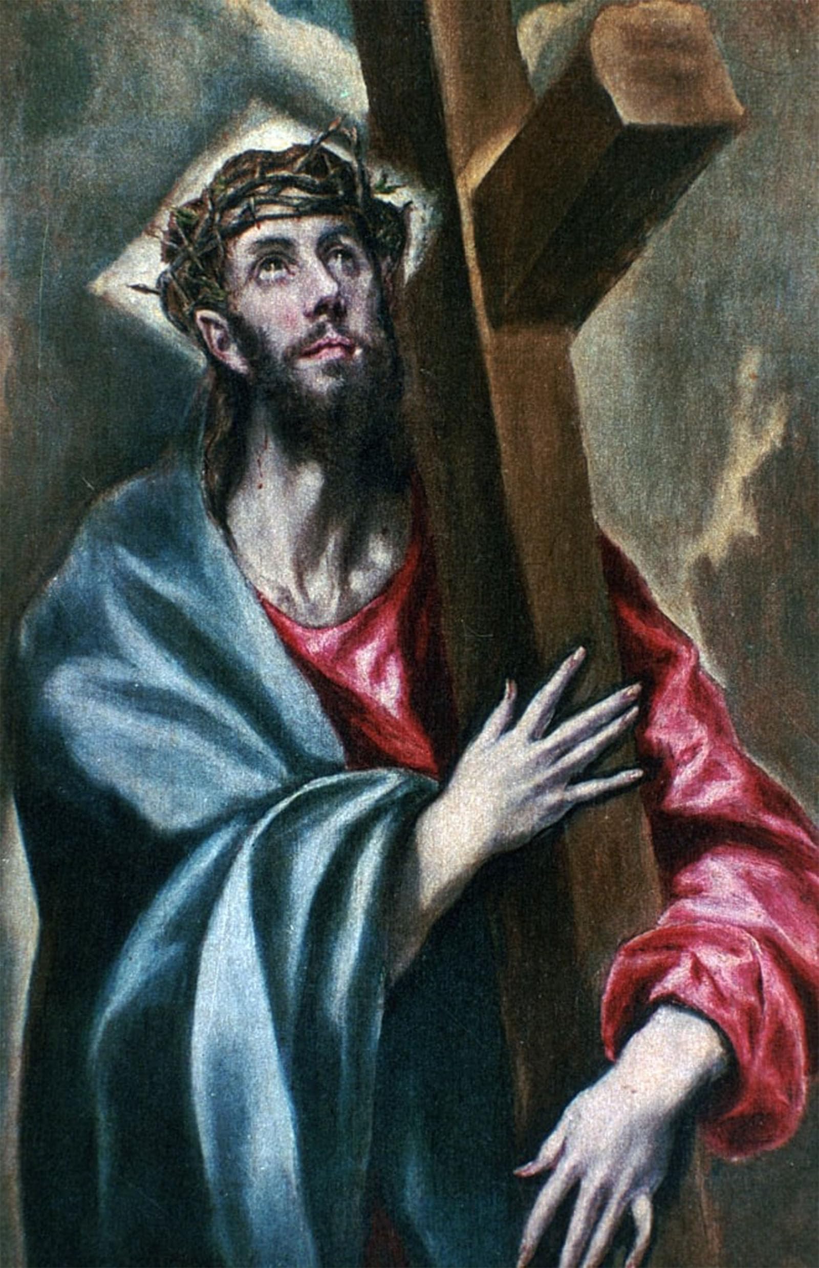 SERENDIPITP Retro Picture Poster Wall Art Pictures Painting Christ Clasping the Cross by El Greco Wall Art Canvas Print for Wall Decor 60x90cm