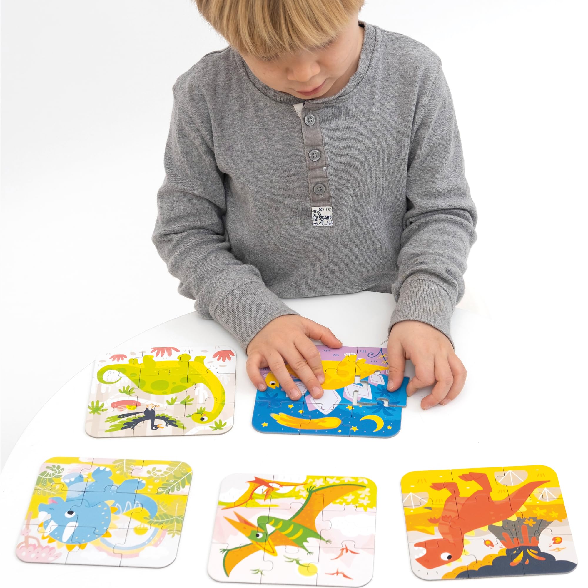 Banana Panda On-the-Go Puzzle dinosaurs 3+ - FIVE puzzles of 9 pieces - Fun dino puzzle toys, Vibrant Colors, 45 Teile - Image 3