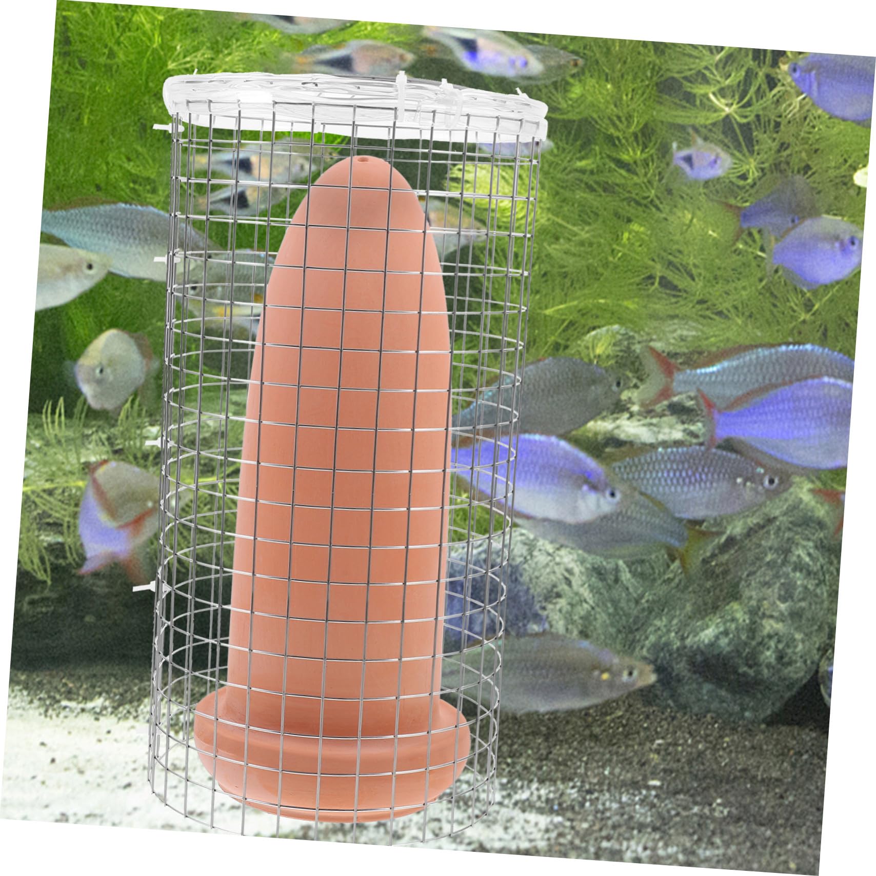 ORFOFE Cubo de Cría Especialmente Diseñado de Arcilla de Cerámica para Hábitos de Reproducción para Peces y Camarones en Peceras y Acuarios Seguros