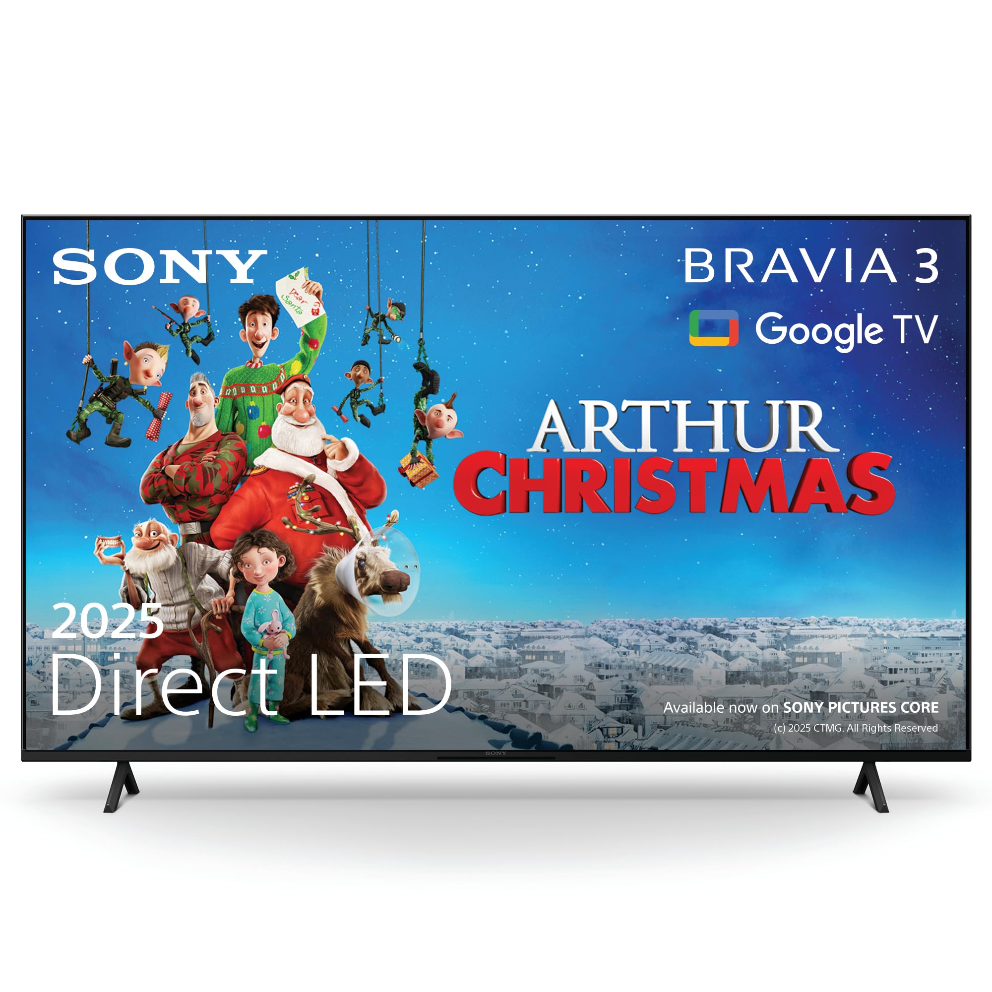 Sony BRAVIA 3 – Direct LED, X-Balanced Speaker, Dolby Vision/Atmos, IMAX Enhanced, Google TV (2025), Google Cast, Apple AirPlay 2, Eco Dashboard 2, Game Menu 2 – 85-inch [Energy Class E]