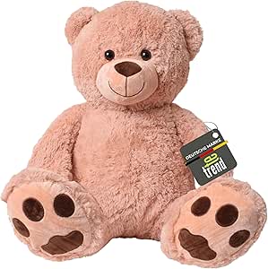Teddy beer knuffel van zachte pluche - 64 cm zittend/100 cm staand bestellen voor € 42.99 bij het