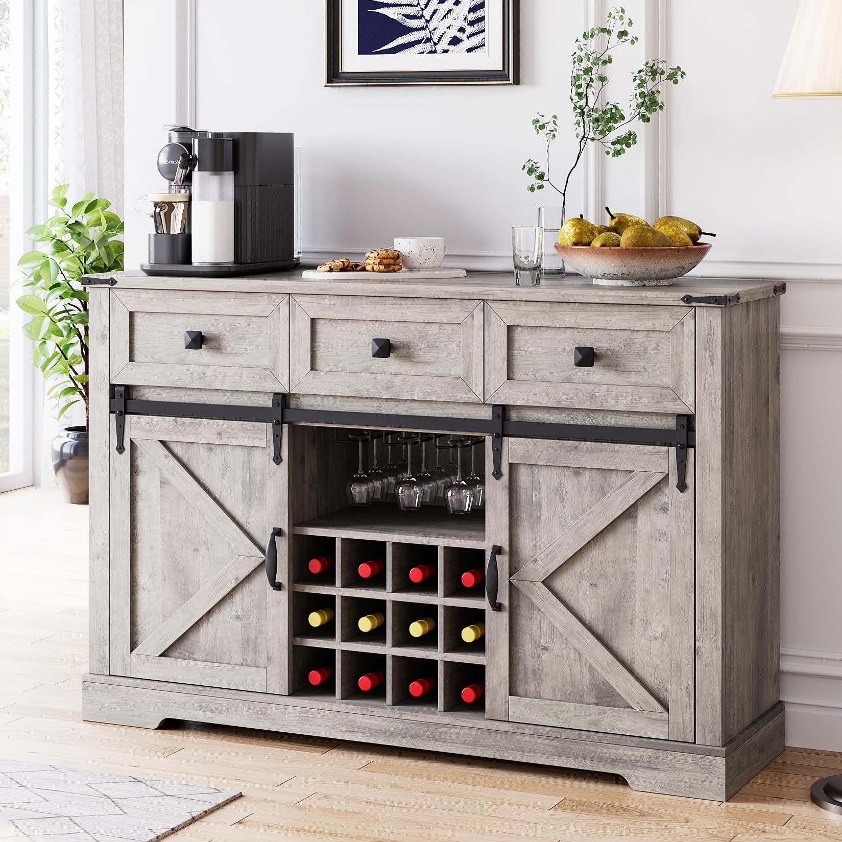 Wine Cabinet With Storage Unikito Wine Bar Cabinet, FreeStanding
