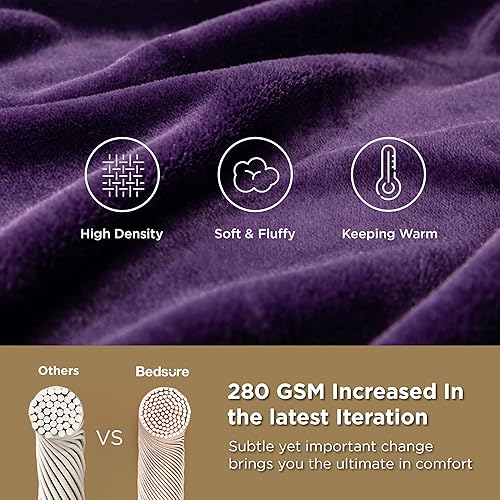 Miniatura 5 de Bedsure GentleSoft Manta de gran tamaño King grande de 120 x 120 pulgadas, manta de forro polar suave extra grande para cama, sofá, viajes,