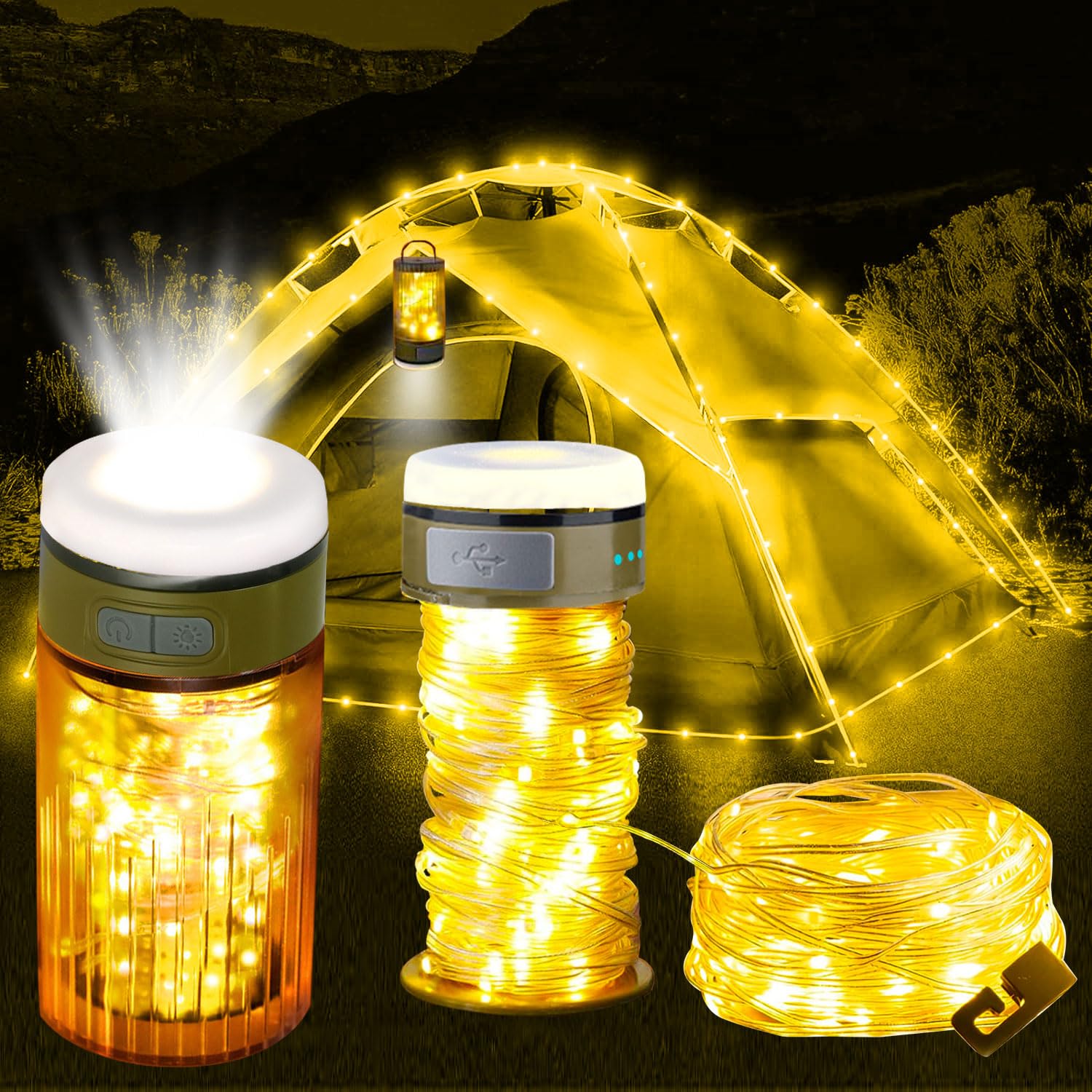 Guirlande Lumineuse De Camping,10M Guirlande Lumineuse