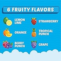 Vista 7 de Fla-Vor-Ice - Paquete variado de paletas heladas de 1.5 oz, sabores surtidos, lima limón, ponche de frutos rojos, uva, fresa, naranja y ponche