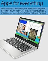 Vista 7 de HP Laptop Chromebook 14, Intel Celeron N4120, 4 GB de RAM, 64 GB eMMC, pantalla HD de 14 pulgadas, Chrome OS, diseño delgado, gráficos 4K, batería