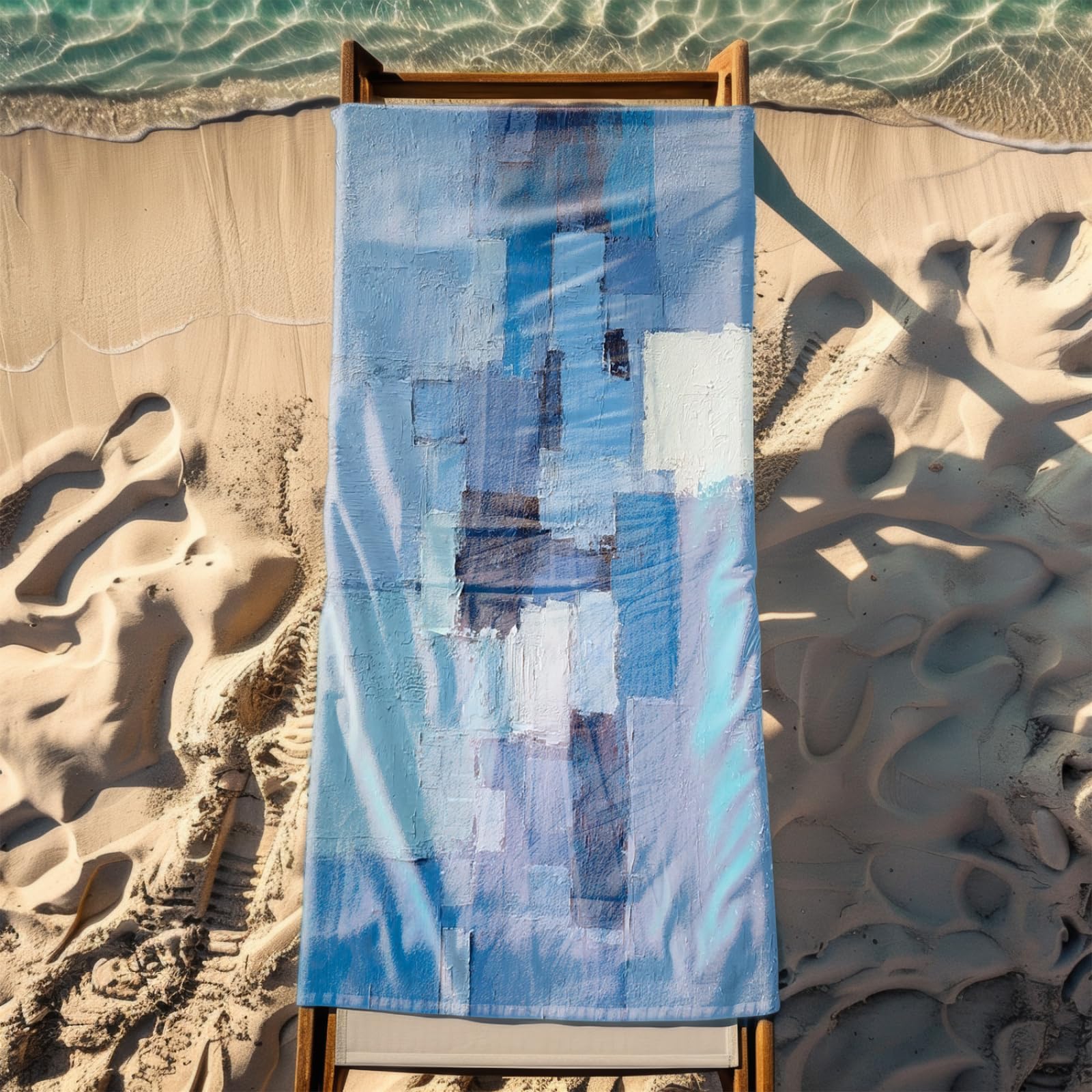 Générique Serviette de Plage 90X180 Modèle Bleu