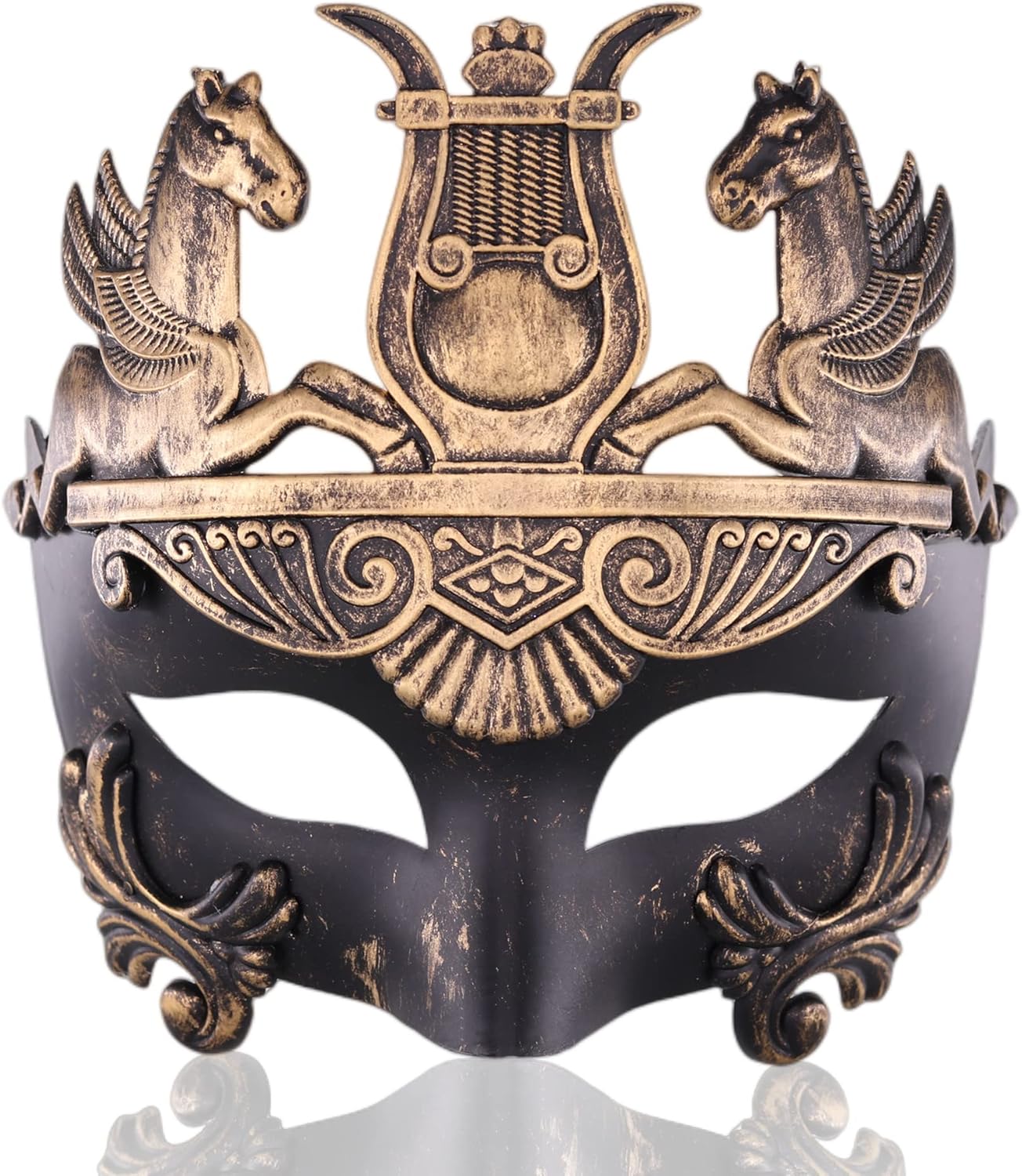 Ubauta Masculine Greek & Roman Soldier Masquerade Mask for Men Venetian Mask